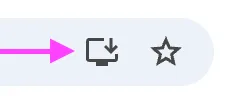 Screenshot of the PWA install button in Chrome